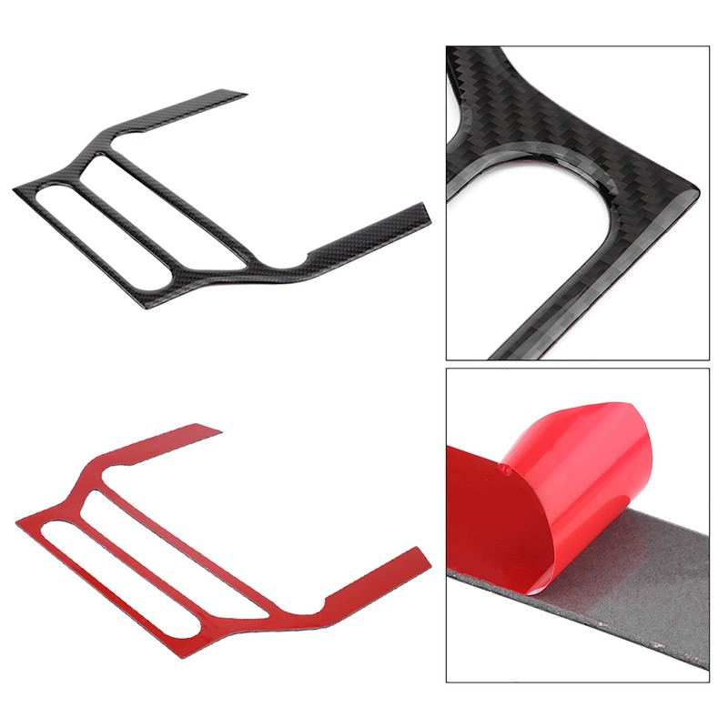 Carbon Fiber Multimedia Center Console Panel Decorative Trim Sticker for