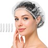 Homrelaxy 150 Pcs Disposable Shower Caps - Clear Plastic Hair