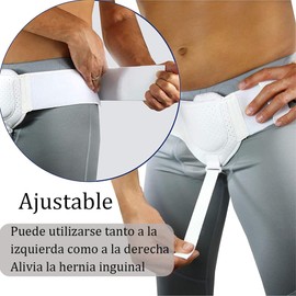 Faja para Hernia Inguinal Hombre Ajustable, Soporte para Hernia con Almohadillas de Compresión Extraíbles, Cinturón de Alivio de Hernia, Ligero y Transpirable para Hombres y Mujeres