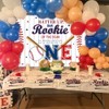 INRUI Rookie Baseball 1st Birthday Photography Backdrop 6x4FT