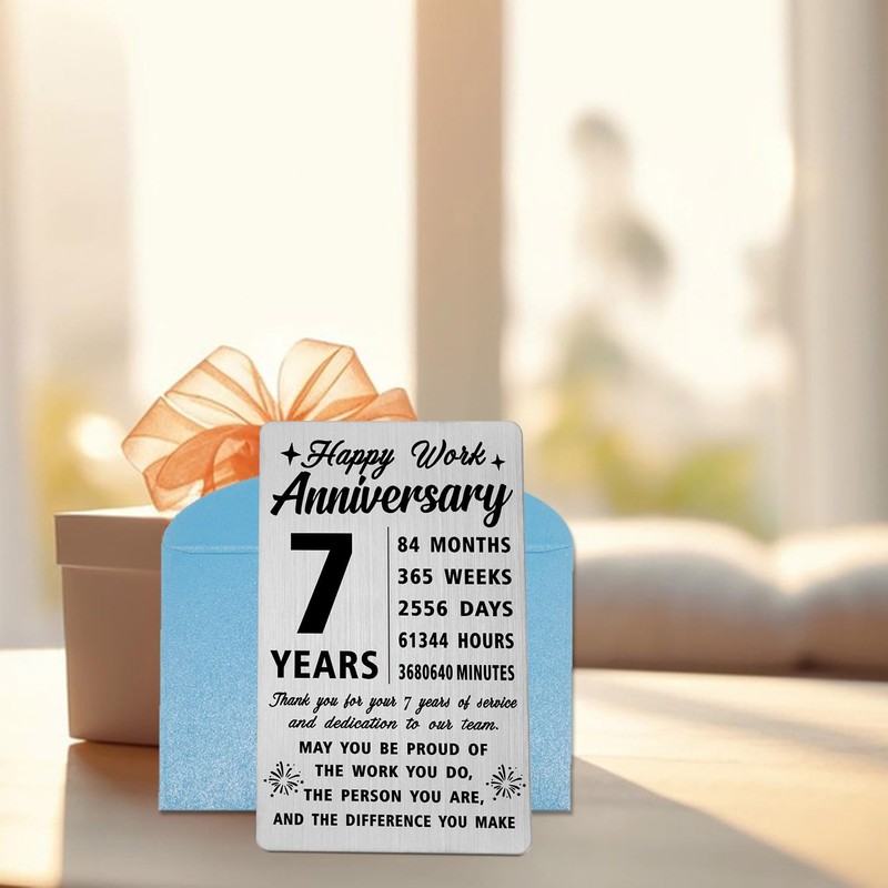 Richesele 7th Work Anniversary Cards - Happy 7 Year Work
