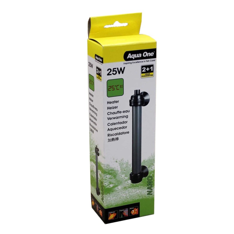 Aquarium Heater Glass Nano Betta Preset 26C 50Hz 50W Fish