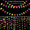 KARLOR Black Light Party Decoration, 3 Shapes/4.4 Metres Each Neon