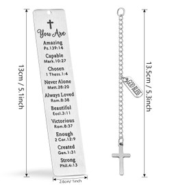 Tasodin Bible Bookmark, Religious Christian Bookmarks for Women, First Communion Gifts for Teen Girls, Easter Bookmark Gifts, Graduation Gifts