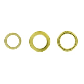 Fitting Ring Assortment | 50 Pieces | 10 x Diameter 9/10/11/12/13 mm | for Lifting Doors | Brass-Plated Steel | Washers | Washers | Spacer | Door Lifter