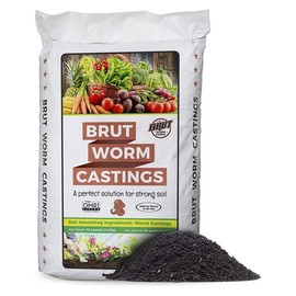 Brut Worm Farm All Natural Organic Worm Castings Soil Builder, 30 Pound Bag - Size: 4 pack