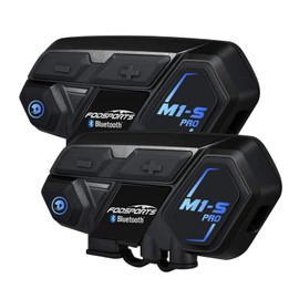 FODSPORTS m1-s Pro Motorcycle Incom, Up to 8 People Simultaneous Calls, Communication Automatic Return, 20 Hours of Continuous Use, Japanese Voice, Music Sharing, Intercom, Universal Connection,