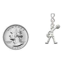 Delight Jewelry Silvertone Cheerleader - Standing Silvertone Infinity Post Earrings