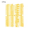 sourcing map Felt Board Letters, 680 Characters Yellow 3/4" Letters
