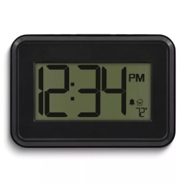 Unbranded Black Digital Clock with Temperature and Timer