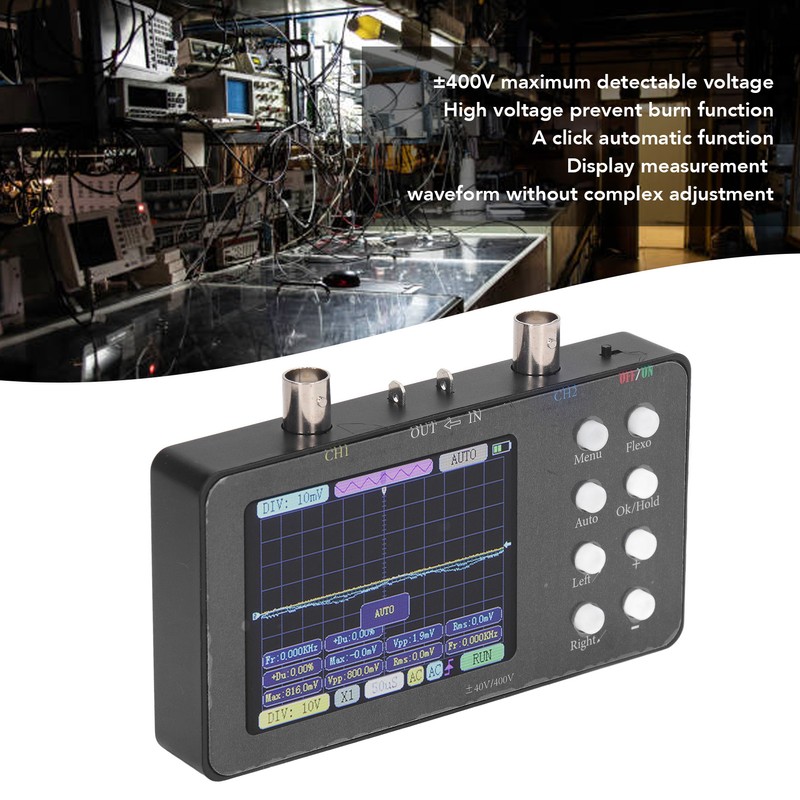 Digital Oscilloscope 2 Channel Portable Signal Generator 2Mhz Bandwidth 50M