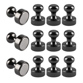 Magnetic Pin, Super Strong Magnetic Pin, Magnetic Hook, Small Storage Ideal for Refrigerator, Whiteboard, Bulletin Boards, Maps, School, Office, Kitchen, Office Supplies (Set of 12)