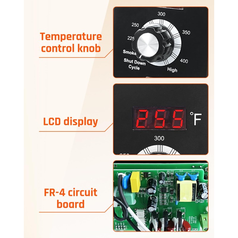 Digital Thermostat Controller Board Fit for Z Grills Pellet, 120V