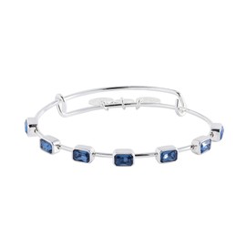 Alex and Ani September Birthstone Emerald Cut Bangle