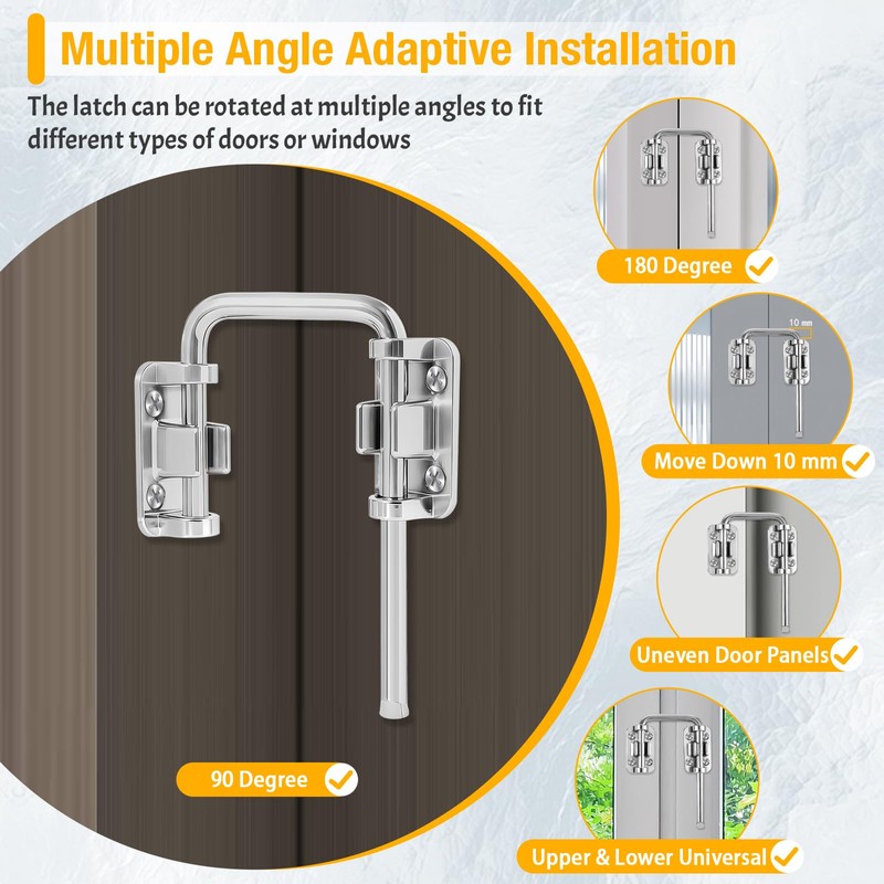 Sliding Door Loop Lock, Stainless Steel Home Security U Patio