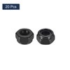 sourcing map 20Pcs M10 x 1.5 Nylon Insert Hex Lock