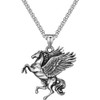 SUNYOBAO Horse Pendant Necklace, Men's, Silver, Stainless Steel, Cool, Pegasus,