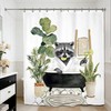 Kalmico Funny Raccoon Animal Shower Curtain 60Wx72L Inch Hilarious Gray