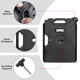 2.5 Gallon Water Storage Can Compatible with MOLLE Panels for Vehicles, Backup Water Storage Can with Mount, Spout, Water Can Container Pack