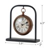 NIKKY HOME Small Retro Desk Clock, Silent Non-Ticking Classic Battery