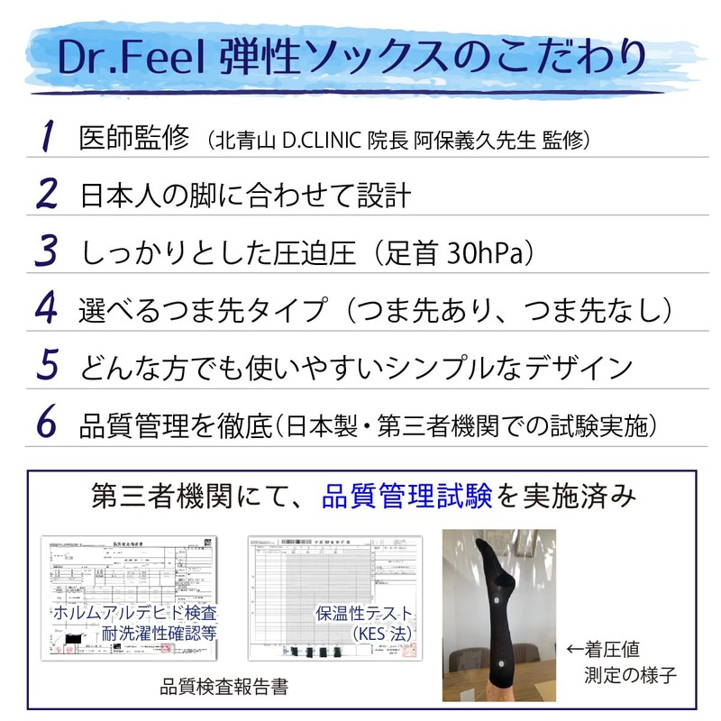 Dr.Feel Doctor Supervised Elastic Socks Warm -High Thermal Retention Fleece-