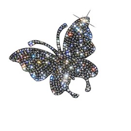 Crystal Car Stickers, Bling Bling Auto Car Emblem Decal Decoration Interior Accessories for Women (Butterfly)