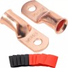 SVAAR 10pcs 1/0 AWG-1/4"Ring Terminals Cable lug Wire lug Battery