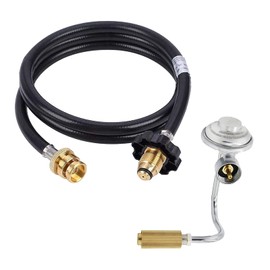 MOFLAME Manguera adaptador de propano de 6 pies con regulador de gas de 0,5 kg, kit de repuesto compatible con parrilla portátil Coleman Roadtrip de conversión de 1 Ib a 20 Ib cilindro de tanque de propano - válvula POL LP
