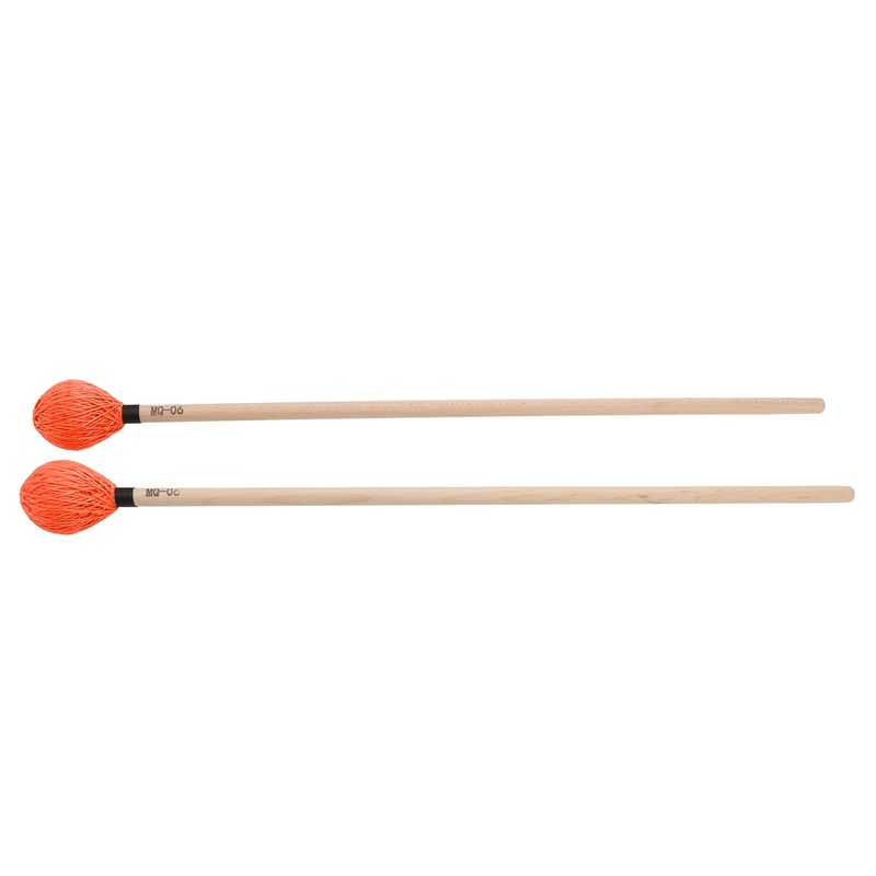 1 Pair Marimba Mallets Medium Hard Yarn Head with Maple
