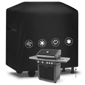 Hejo BBQ Cover, Barbeque cover Waterproof Outdoor, Heavy Duty Large Barbecue Grill Covers, Windproof, Dustproof & UV Resistant Gas BBQ Cover, 420D Oxford Fabric Dust Cover for Grills (117×66×117cm)
