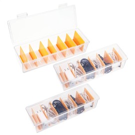 YUXIANLB 3 Pack White Cable Organizer Box with Lid, Plastic Charger Cable Cord Storage Organizer, Office Desk Organizers, Multifunctional Accessories Storage for Home Drawer Office, Stackable