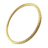 Bangle Real 18KGF Yellow Gold Filled Solid Twist Cuff Bracelet