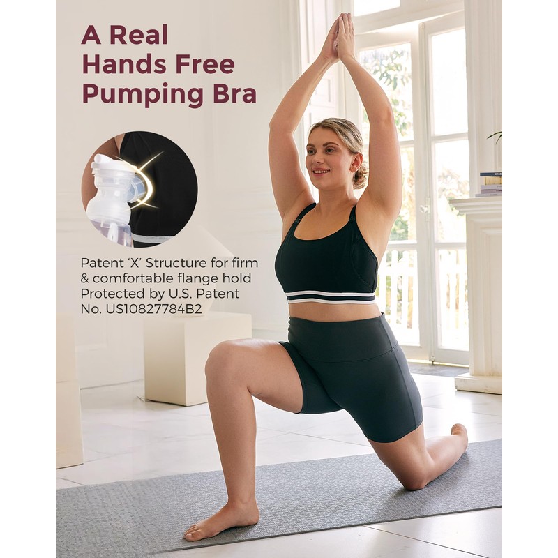 Momcozy Pumping Bra Hands Free, Breast Pump Bra with Widened
