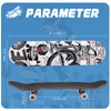 Professional Double Kick Skateboard, 31 inch Maple Deck, ABEC-9 Bearings,