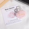XIANNVXI Engraved Rose Quartz Worry Stone,Pocket Hug Healing Crystal