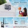 Soozier Wall Mounted Basketball Hoop, Reinforced Shatter Resistant 43" Backboard