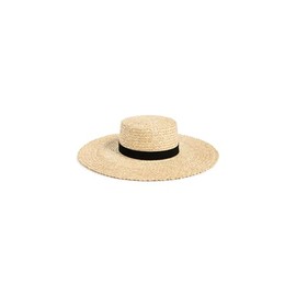 Lack of Color Women's Mira Straw Wide Boater Hat, Maple, Tan, M