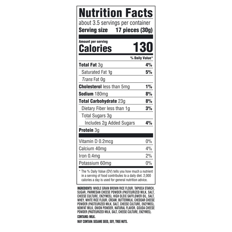 Good Thins Three Cheese Rice & Cheese Snacks Gluten Free