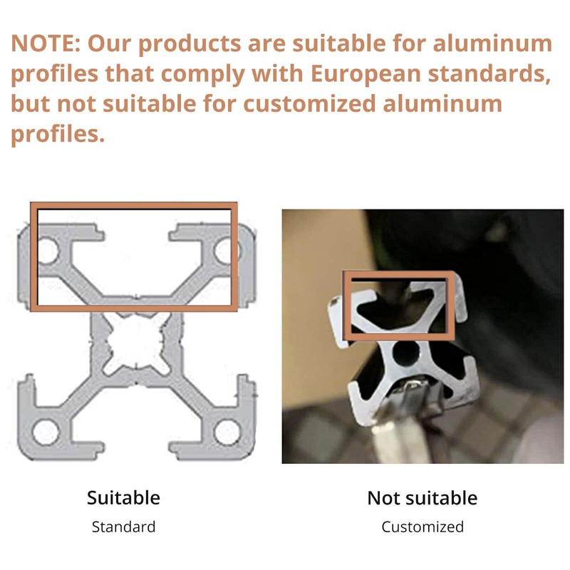 Bohaner T Slot T-Nut Inner Angle Aluminium Profile Angle Angle