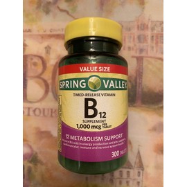 Spring Valley - Vitamin B-12 1000 mcg, Timed Release, 300 Tablet.Exp.12/