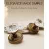 Asidrama 1 Pack Privacy Antique Brass Crystal Door Knob with
