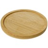 UEJYWUY 60 PCS 3.5 x 3.5 Inch Natural Round Bamboo