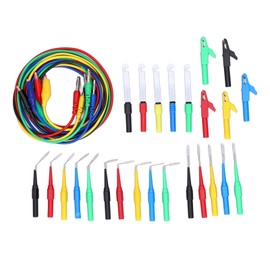 Kit de Prueba de Sonda Trasera, Kit de Cables de Prueba de Conector Banana de 30 Piezas de 4 Mm, Kit de Prueba de Sonda Trasera para Pruebas de Diagnóstico de Automóviles, Multímetros