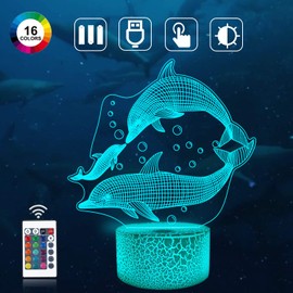 CooPark 3D Dragon Illusion Lamp, Cool LED Optical Hologram Night Light, 16 Colours Change with Remote Control, Children's Room Decor, Creative Gifts for Christmas, Birthday, Boys and Girls