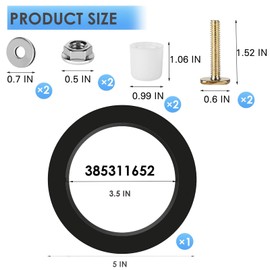 ANSCHE RV Toilet Seal Replacement for Dometic 300/310/320 Toilet, RV Toilet Gasket Parts Flange Seal Kit 385311652