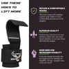 Weight Lifting Hooks Non-Slip Rubber Coated Grip Wrist Hooks Lifting