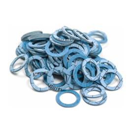 Flat Gasket Washer Seal Type 350 Kevlar® Aramid Fibres for Sanitary and Heating Elements Excellent Chemical Stability and Resistance to Creep (up to 350°C) 100 Pieces 3/8" Normal (14.5 x 9 x 2 mm)