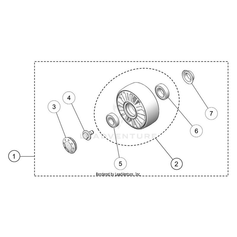 Camso 7016-00-5220 Injection Wheel - 132mm x 50mm