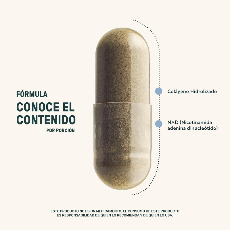 Life 360+ COLLAGEN NAD+ | 210 Cápsulas Suplemento Dual: Colágeno