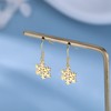SLUYNZ 925 Sterling Silver Snowflake Earrings Drop for Women Teen